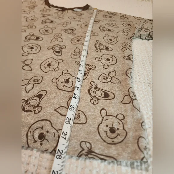 Disney Winnie the Pooh Print Soft Pajamas Browns 2X-3X Cozy Fairycore Whimsical - Picture 6 of 12